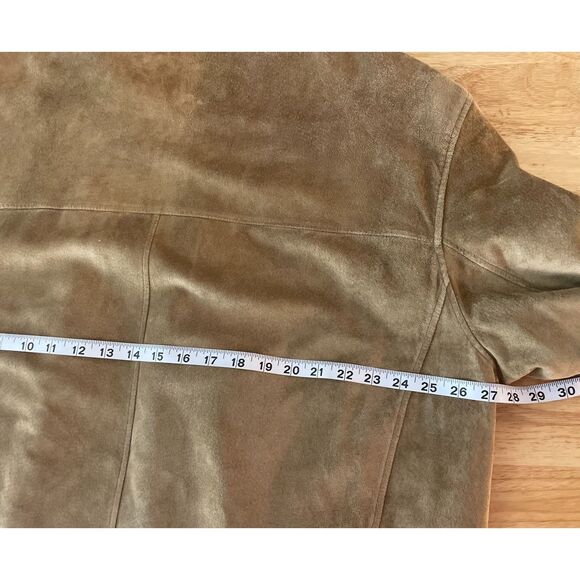 Roundtree & Yorke Men’s XLT Genuine Suede Leather Zip Jacket Tan Brown READ - Picture 15 of 16